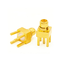 Connecteur coaxial RF MMCX-JE, connecteur mâle MMCX, plaque de soudure, prise de carte PCB, prise droite, prise mâle à quatre coins