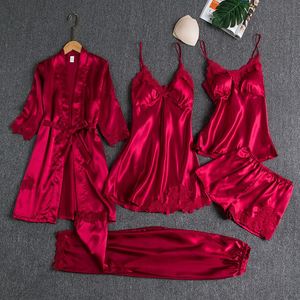 Conjunto de Pijamas de Encaje para Mujer Maxfree de Alta Calidad, Estampado, Holgado, Cómodo para el Hogar, Transpirable - Product Image 3