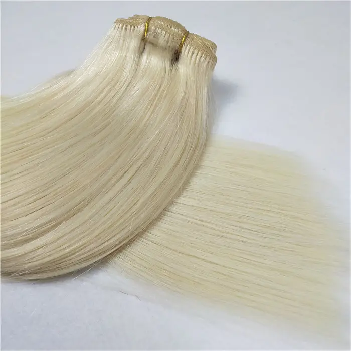 Premium Quality Lace Clip Hair Blonde Color Cheap Price European Human Hair Clip In Hair Extension