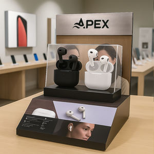 Apex מודרני מסוגנן תצוגת אוזניות תצוגה earphone הוביל עצם אור הולכה מסך headpontop אקריליק - Product Image 1