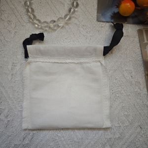 Bolsa de Lona de Algodón Orgánico Natural con Cordón y Logotipo Personalizado, Bolsa de Embalaje Ecológica, Bolsa para Joyería - Product Image 4