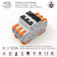 Disjoncteur miniature (MCB) 3P 54mm en cuivre, design industriel de pointe, câblage rapide, conforme aux normes UL489, CSAC22.2No5, IEC EN60898-1, unique