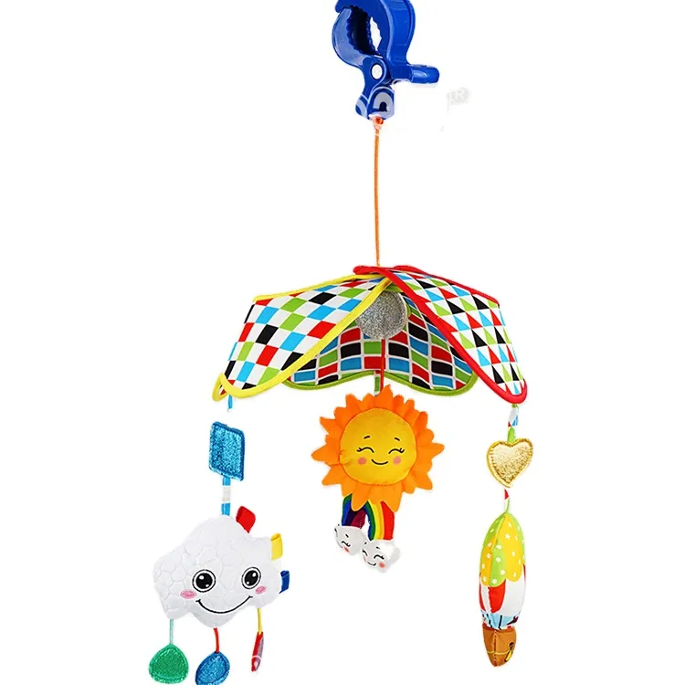 factory custom handmade Nursery Decoration Bed Hanging Soft Toys Cloud Hot Air Balloon Cot Baby felt Mobile