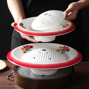Xiangyuan <b>melamine</b> tableware, dry ice <b>plates</b> for hot pot restaurants, creative imitation porcelain sashimi and tripe dishes. - Product Image 2