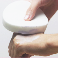 Éponge de maquillage ronde en vente chaude, éponge de maquillage douce blanche, éponge de maquillage pour le visage, poudre de fond de teint, éponge de maquillage