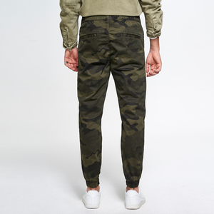 Custom Men's Casual Canvas <strong>Harem</strong> Jogger <strong>Trousers</strong> Durable Hiking Elastic Waist Cuffs Comfortable Outdoor Activities - Product Image 2