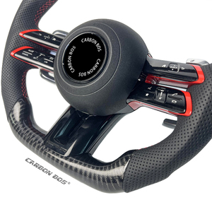 Nuevo Volante Deportivo Mejorado de Fibra de Carbono y Cuero Brillante, Compatible con <span class=keywords><strong>Mercedes</strong></span>-<span class=keywords><strong>Benz</strong></span> <span class=keywords><strong>Maybach</strong></span> Clase S W221 W222 W223 AMG S63 GLS <span class=keywords><strong>600</strong></span> - Product Image 3