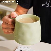 Tasses en céramique faites à la main, personnalisées, créatives, mignonnes, multicolores, 14 oz, pour le petit-déjeuner, le lait, le café