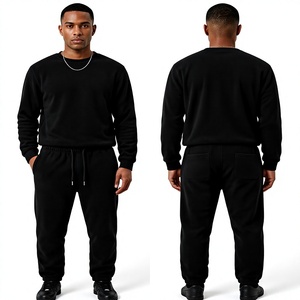 Men's <b>Black</b> <b>Crew</b> <b>Neck</b> Pullover <b>Sweatshirt</b> Casual Regular Fit Long Sleeve Top - Product Image 5