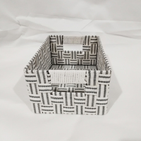 Paniers de rangement trapézoïdaux en coton tressé écologique avec poignées, couleur personnalisable, multifonctionnels pour la maison et la salle de bain
