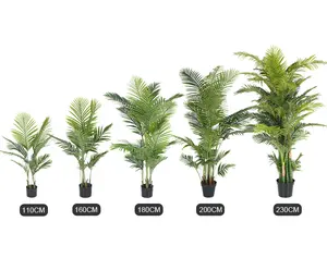 Areca artificial, palmeira em potes para decoração de casa, plantas internas, árvore artificial