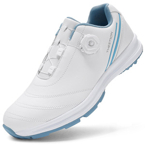 Chaussures de <span class=keywords><strong>golf</strong></span> respirantes pour femmes avec boucle rotative, crampons fixes, semelle en caoutchouc, soutien d'entraînement, logo personnalisé - Product Image 3