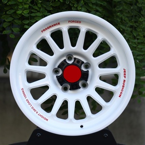 Trọng lượng nhẹ 6061-T6 hợp kim nhôm một mảnh màu trắng giả mạo bánh xe 5x112 đa nói rim 17 18 19 inch cho đua xe - Product Image 1