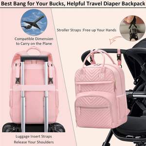 <span class=keywords><strong>Sac</strong></span> pour bébé rose élégant de grande capacité <span class=keywords><strong>Sac</strong></span> à langer imperméable pour femmes <span class=keywords><strong>Sac</strong></span> à <span class=keywords><strong>dos</strong></span> - Product Image 4