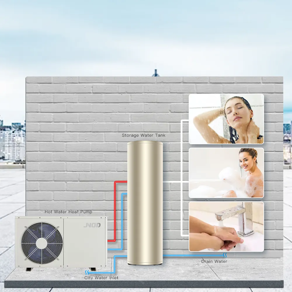 JNOD Air To Water Heat Pumps 6KW Split Air Source Heat Pump Water Heaters For Whole House