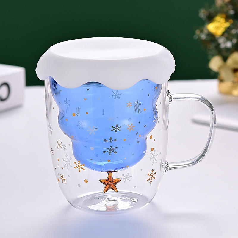 Blue Christmas Cup