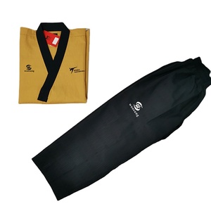 Chaqueta amarilla <span class=keywords><strong>para</strong></span> artes marciales, pantalones de taekwondo, <span class=keywords><strong>poomsae</strong></span>, <span class=keywords><strong>dobok</strong></span>, maestro, muestra gratis, Envío Gratis - Product Image 1