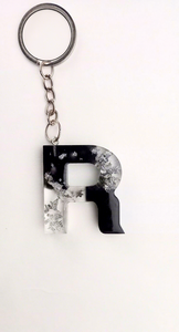 Handmade Resin Alphabet Keychain <b>with</b> Letter Design, Personalized Name <b>Initial</b> Key <b>Ring</b> for Bags, Backpacks, Keys, Gifts - Product Image 2