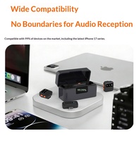 Microphone Lavalier Sans Fil J22 de Qualité Supérieure avec Double Récepteur, Réduction de Bruit AI ANC et Réponse en Fréquence Optimisée pour Diffusion en Direct et Interviews
