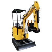 Mini-excavatrice 1 tonne avec commande joystick pour travaux de terrassement, petite pelle, trancheuse, rétrocaveuse, pour remorque