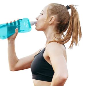 Bouteille d'eau pliable en PE sans rinçage, écologique et réutilisable pour l'extérieur - Product Image 3
