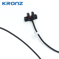 Sensor Fotoelektrik KRONZ Output Ganda 1.2x0.8mm Objek Buram 5mm Tetap Buram 5~24VDC Slot Indikator LED Perlindungan IP67