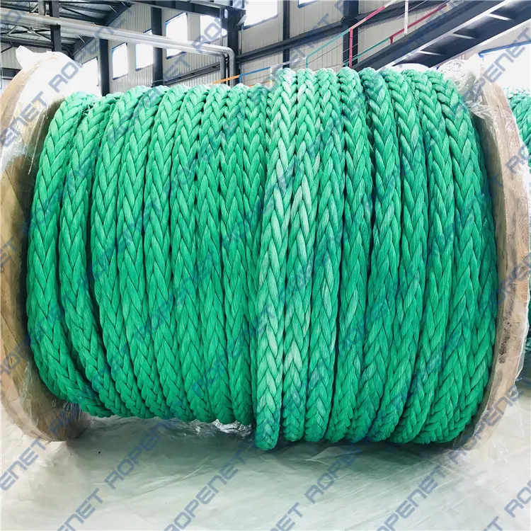 12-Strand UHMWPE 10ミリメートルWinch Rope Mooring Rope、UHMWPE Spectra Rope、Floating Rope