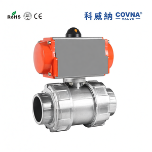 Vanne à boisseau sphérique en bronze à bride de 1/2 pouce avec actionneur pneumatique pour milieux acides, personnalisable OEM, conception à double union - Product Image 5