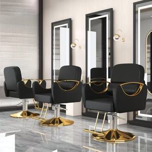 Chaise de barbier professionnelle réglable pour coiffeur, en cuir synthétique, pour salons, salons de séjour, hôtels - Product Image 6