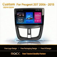 Autoradio Android BQCC 9 pouces Quad/Octa Core avec Carplay, AHD, WIFI, GPS, DSP, ASP, Stéréo Multimédia pour Peugeot 207 2006-2015