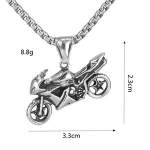 Yunnique – collier avec pendentif moto en acier inoxydable pour hommes, style Hip Hop, bijoux de charme, cadeau, accessoire de mode - Product Image 5