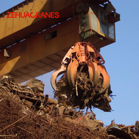 ZEHUA Grappin de préhension multi-pétales pour ferraille de coques d'orange 0,8 m³-12 m³ Moteur hydraulique CE pour levage de déchets métallurgiques