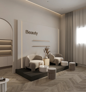 One-Stop Barber Shop Furniture <b>Set</b> | Custom Hair Styling Station & <b>Wall</b> <b>Mirror</b> for Beauty Salon Renovation - Product Image 5