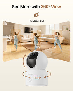 กล้องวงจรปิด WiFi ภายในอาคาร 2K PTZ 360 °   กล้องวงจรปิดบ้านแบบแพน-ทิลท์ AI ตรวจจับมนุษย์  ดูอัลแบนด์ 5GHz พร้อมระบบมองกลางคืน - Product Image 4