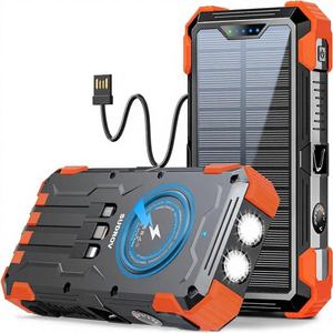 <span class=keywords><strong>Chargeur</strong></span> <span class=keywords><strong>solaire</strong></span>, batterie externe, alimentation de secours, charge rapide sans fil <span class=keywords><strong>USB</strong></span>-C 15W, 4 ports, lampe torche LED, extérieur, véritable 18400mAh - Product Image 1