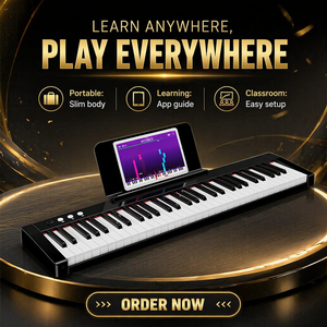 <span class=keywords><strong>Clavier</strong></span> de piano numérique PT611 TERENCE à 61 touches pour la pratique à domicile avec un design portable, piano numérique de niveau professionnel - Product Image 2