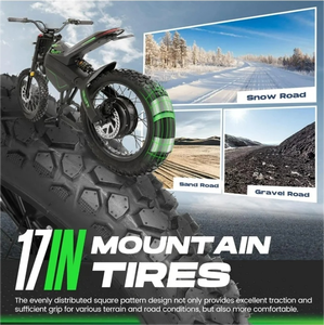 Mới điện 3000W 48V 40Ah xe đạp bụi bẩn Off-Road Racing Pit xe đạp <span class=keywords><strong>CE</strong></span> chứng nhận 17 lốp chéo - Product Image 5