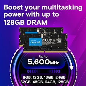 Kit de RAM Crucial 32 Go DDR5 5600 MHz pour ordinateur portable SODIMM - Product Image 3
