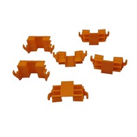 Support de montage 243-113 en stock, neuf, d'origine allemande, pour 6 connecteurs, montage sur rail DIN-35, fixation par vis, orange 243 113