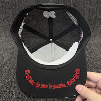 Gorra Trucker de 5 Paneles con Logotipo Bordado Personalizado de Alta Calidad, Sin Cables, Bordado Continuo, Parche Tejido Personalizado, Gorra de Malla