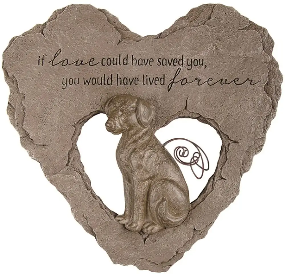 Anjing Resin Jantung Taman Memorial Batu Loncatan