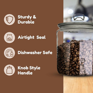 Bán Buôn Nhà Nhà Bếp Nhà Hàng Miệng Rộng Thân Thiện Với Môi Cổ Điển <span class=keywords><strong>Cookie</strong></span> Thực Phẩm Cấp Container Lọ Thủy Tinh Có Nắp Đậy - Product Image 6