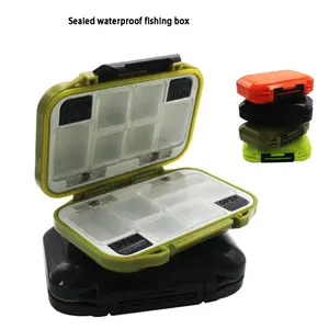 KM Double layer waterproof fishing accessories tool box fish hook soft bait fishing gear storage box