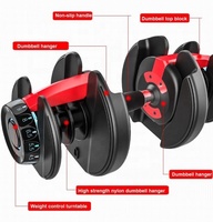 Équipement d'Entraînement de Fitness Portable Unisexe 24KG 40KG, Set d'Haltères Réglables pour la Maison