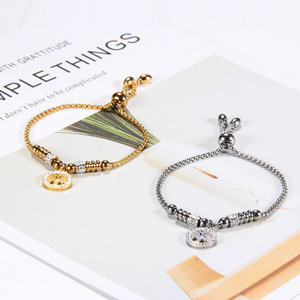 Pulsera Ajustable LifeTree de Acero Inoxidable con Cuentas, 14mm, Unisex, Regalo, Joyería, Diseño de Planta, Amuleto de Árbol - Product Image 4