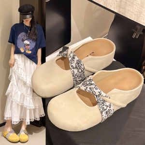 Zapatos Planos de Terciopelo para Mujer, con Punta Cuadrada, Diseño de Lazo, Ligeros, con Correa en el Tobillo - Product Image 2