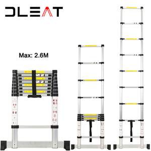 <span class=keywords><strong>Échelle</strong></span> télescopique simple en aluminium <span class=keywords><strong>de</strong></span> 2,6 m à prix avantageux, <span class=keywords><strong>échelle</strong></span> pliante d'extérieur en argent pour <span class=keywords><strong>toit</strong></span> - Product Image 4