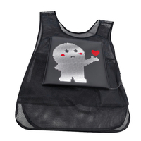 64*64 píxeles chaleco mochila cartelera diente azul programable a todo Color LED pantalla tablero al aire libre humano cartelera LED chaleco signo