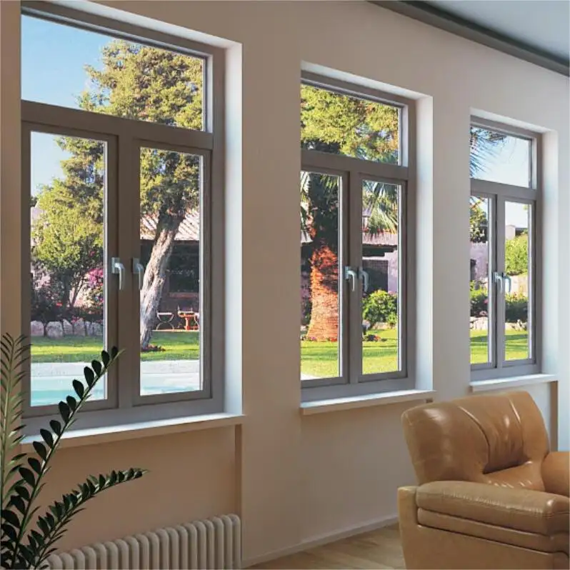 ハリケーンインパクト窓ガラスシステム販売ホームモダン二重ガラスアメリカアルミニウムドアと窓枠