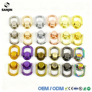 Mosquetón de metal de 10 mm con remache, anillo en <span class=keywords><strong>O</strong></span>, cadena para bolso, clip lateral, cierre, gancho de tornillo para bolso, accesorios de bricolaje - Product Image 2